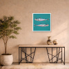 Sardines IV (Original) by Giles Ward, original painting, in room