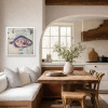 John Dory Scales (Original) by Giles Ward, original painting, in room