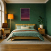 The Last Glow by Rubén Calatayud (Arken), original painting, in room