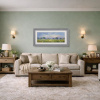 Countryside Retreat by Allan Morgan, original painting, in room