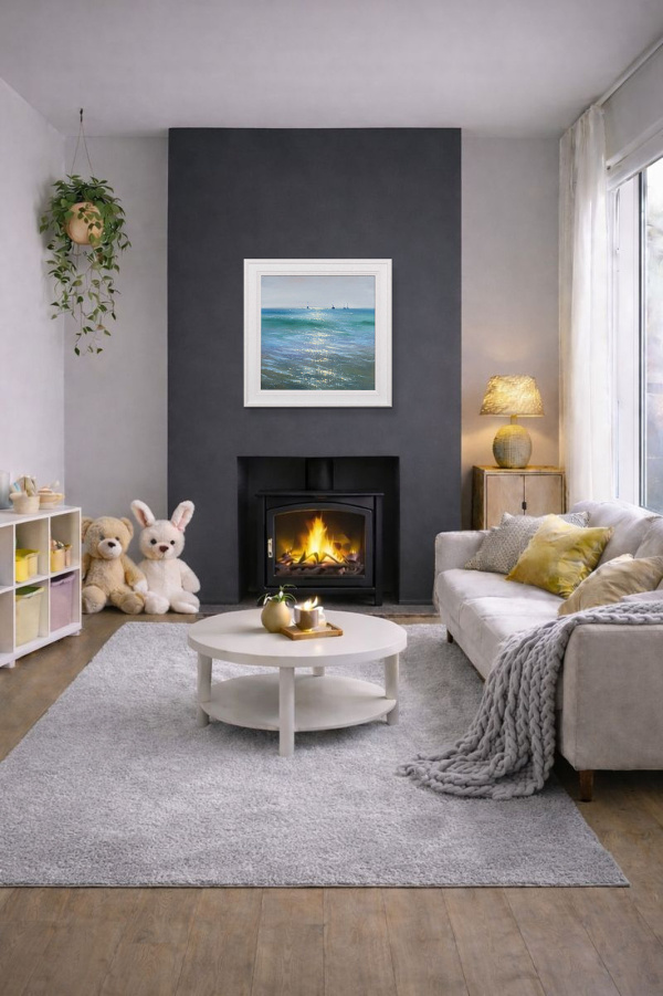 Off The Coast by Ben Payne, original painting, in room