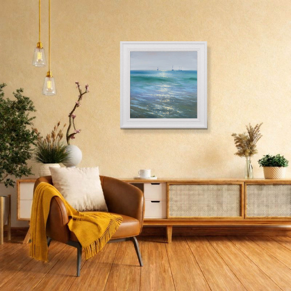 Off The Coast by Ben Payne, original painting, in room