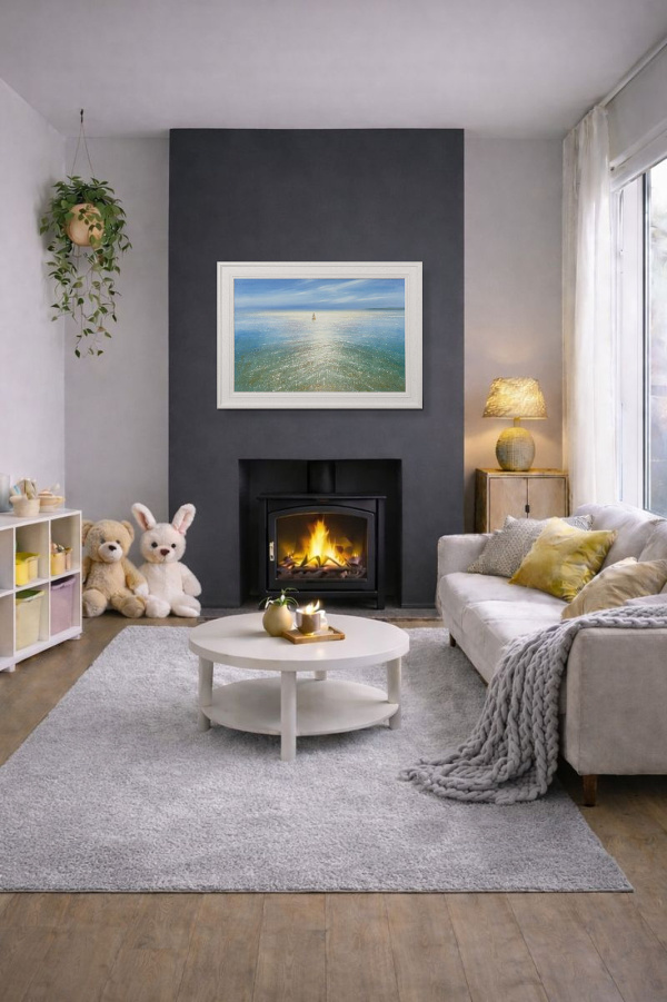 Onwards by Ben Payne, original painting, in room