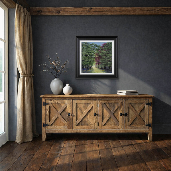 Spring With You by Jay Nottingham, original painting, in room