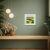 Glimpse Of Red by Alan Smith, original painting, in room