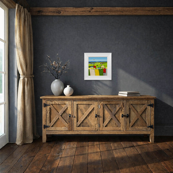 Rolling Hills by Alan Smith, original painting, in room