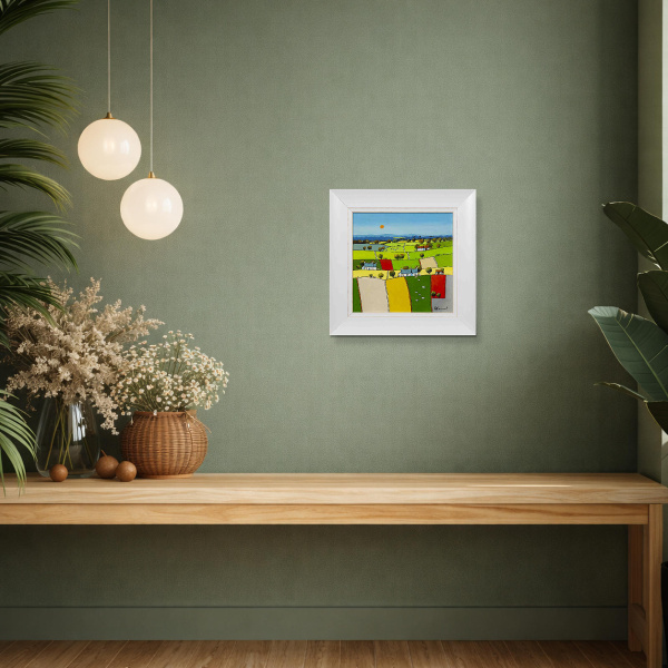 Rolling Hills by Alan Smith, original painting, in room