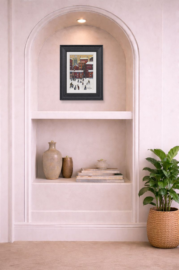 The New Sledge by David Alderman, original painting, in room