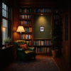 The New Sledge by David Alderman, original painting, in room