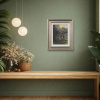 Patiently Waiting by Stephen Hawkins, original painting, in room
