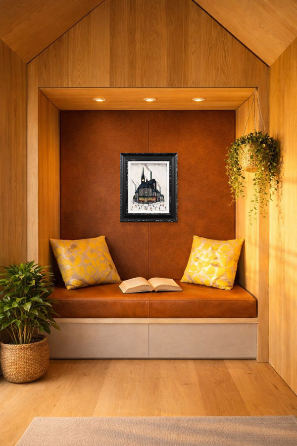 The Heart Of Our Town (Original) by Sean Durkin, original painting, in room