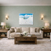 Pine Line by Antonio Navarro (Casimiro), original painting, in room