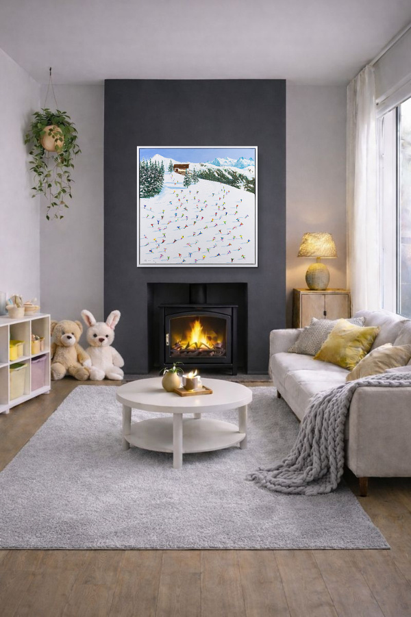 Kitzbühel by Antonio Navarro (Casimiro), original painting, in room