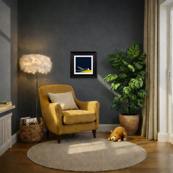 A Moment Between by Jay Nottingham, original painting, in room