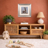 Alert Hare by Ruby Keller, original painting, in room