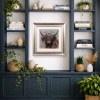 Are You Talking To Me? by Ruby Keller, original painting, in room