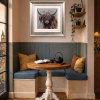 Are You Talking To Me? by Ruby Keller, original painting, in room