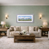 Countryside Pleasures by Allan Morgan, original painting, in room