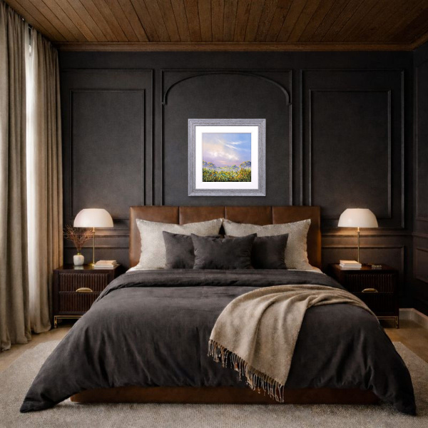 Meadow Walk by Allan Morgan, original painting, in room