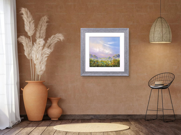Meadow Walk by Allan Morgan, original painting, in room