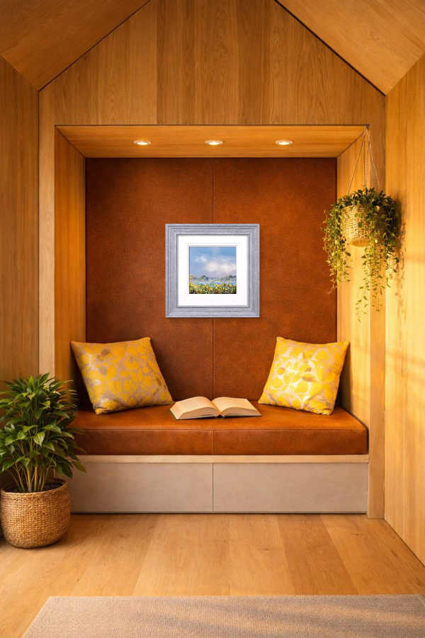 The Scenic Route Home by Allan Morgan, original painting, in room