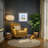 Blue Skies Ahead by Allan Morgan, original painting, in room