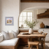 Good Vibes & High Tides by Rozanne Bell, original painting, in room