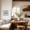Vitamin Sea by Rozanne Bell, original painting, in room
