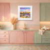 Flip-Flops Required by Rozanne Bell, original painting, in room