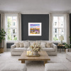 Flip-Flops Required by Rozanne Bell, original painting, in room