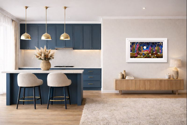 Nothing Fancy, Just Magic by Rozanne Bell, original painting, in room