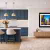 Rush Hour Reverie, NYC by Simon Wright, original painting, in room