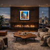 Rush Hour Reverie, NYC by Simon Wright, original painting, in room