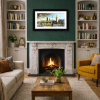 London Life by Simon Wright, original painting, in room