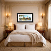 London Life by Simon Wright, original painting, in room