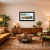 London Life by Simon Wright, original painting, in room
