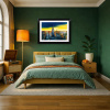 City of Light, New York by Simon Wright, original painting, in room