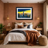 City of Light, New York by Simon Wright, original painting, in room