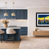 City of Light, New York by Simon Wright, original painting, in room