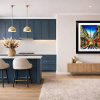 Paris Café Lights by Simon Wright, original painting, in room