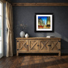 Eiffel Tower at Dusk by Simon Wright, original painting, in room