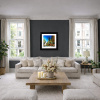 Midtown Glow by Simon Wright, original painting, in room