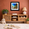 Midtown Glow by Simon Wright, original painting, in room