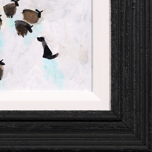 Yes It’s A Full Moon – Still Out In The Cold! Commission by David Alderman, original painting, detail