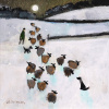 Yes It’s A Full Moon – Still Out In The Cold! Commission by David Alderman, original painting