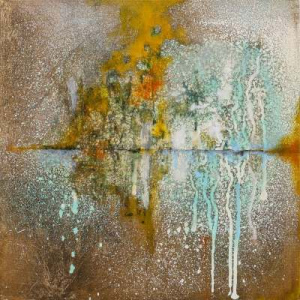 Lucent by Hiroko Lewis, mixed media on panel, thumbnail image