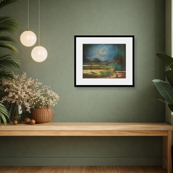 Night Crossing by Hiroko Lewis, limited edition print, in room