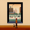 In The Park – L.S. Lowryish by Chris Chapman, original painting