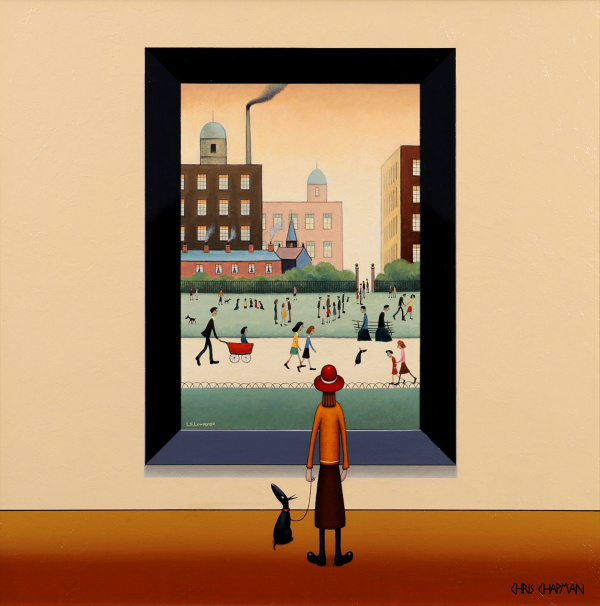 In The Park – L.S. Lowryish by Chris Chapman, original painting