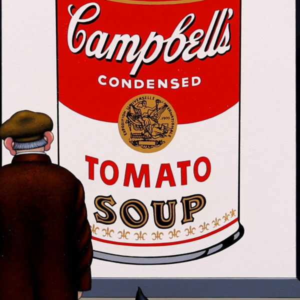 Art Can Fans – Mandy Warhol by Chris Chapman, original painting, detail